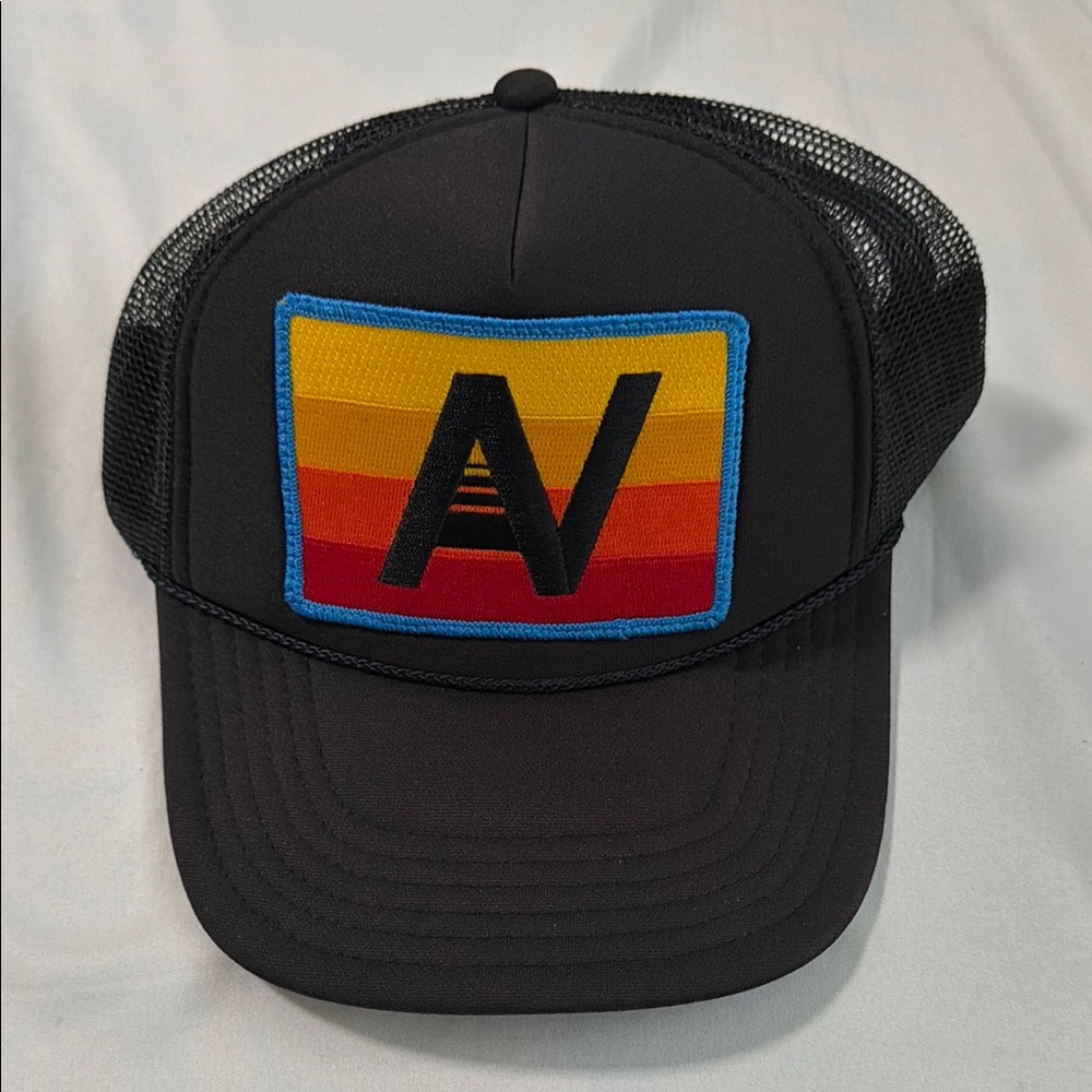 Aviator nation Black Trucker Hat
